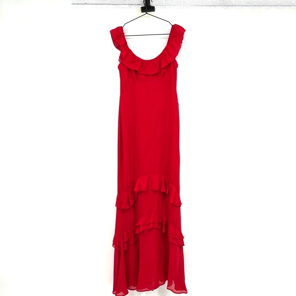 Reformation NWT Cherry Red Tripoli Dress - Picture 4 of 9